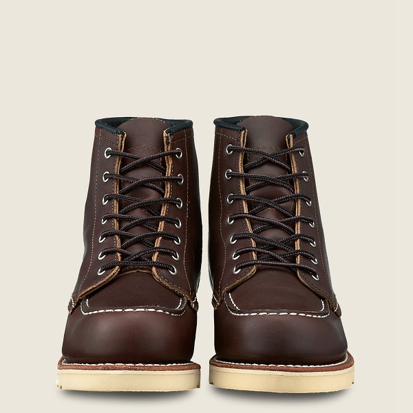 Red Wing Heritage Bot Bayan - 6-Inch Classic Moc - Short Oro-Iginal Deri - Koyu Kahverengi - 53RJCTH